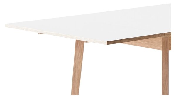 Single kihúzható étkezőasztal fehér asztallappal, 180 x 90 cm - Hammel
