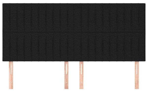 VidaXL 4 db fekete szövet fejtámla 100x5x78/88 cm