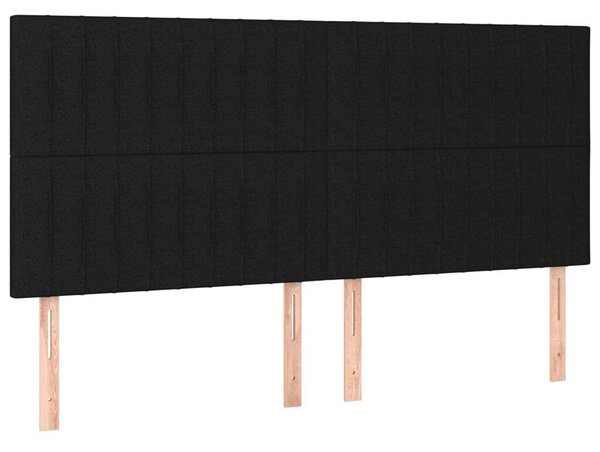 VidaXL 4 db fekete szövet fejtámla 100x5x78/88 cm