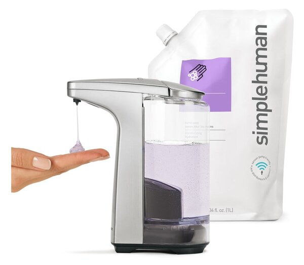 Szürke automata fém szappanadagoló 237 ml - simplehuman