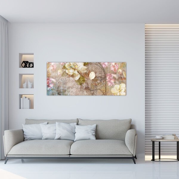 Kép - Virág dísz (120x50 cm)