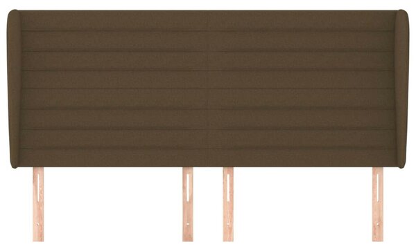 VidaXL Fejtámla Szárnyakkal - Sötétbarna Szövet - 203cm
