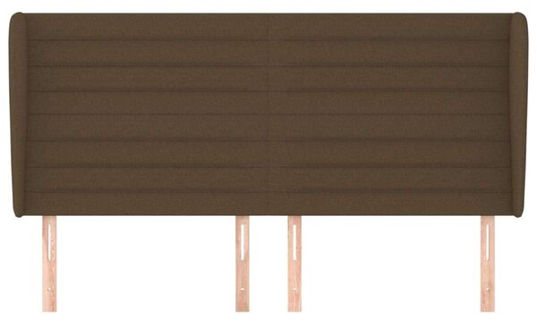 VidaXL Fejtámla Szárnyakkal - Sötétbarna Szövet - 203cm