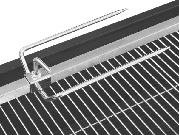 VidaXL Elektromos Forgó Grill - Rozsdamentes Acél - 113x40x92cm
