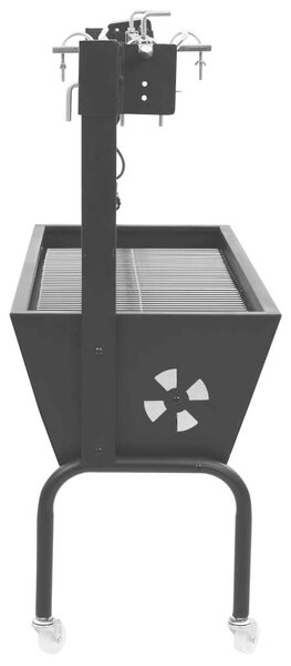 VidaXL Elektromos Forgó Grill - Rozsdamentes Acél - 113x40x92cm