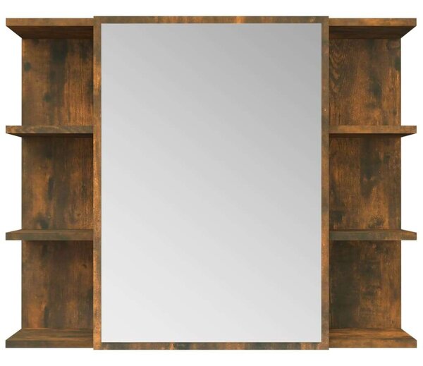VidaXL Fürdőszobabútor Tükörrel - Füstös Tölgy - 80x20,5x64 cm