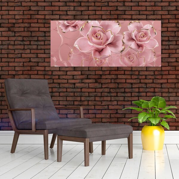 Kép - Virágos dekoráció (120x50 cm)