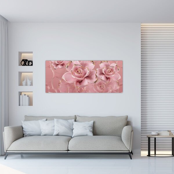Kép - Virágos dekoráció (120x50 cm)