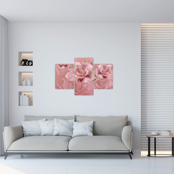 Kép - Virágos dekoráció (90x60 cm)