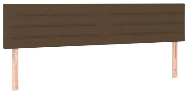 VidaXL sötétbarna szövet rugós ágy matraccal 200 x 200 cm