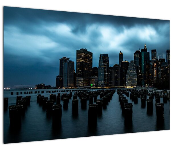 Kép - Kilátás a New York-i felhőkarcolókra (90x60 cm)