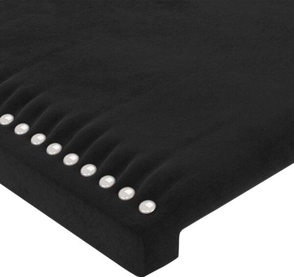 VidaXL fekete bársony LED-es fejtámla 200x5x118/128 cm