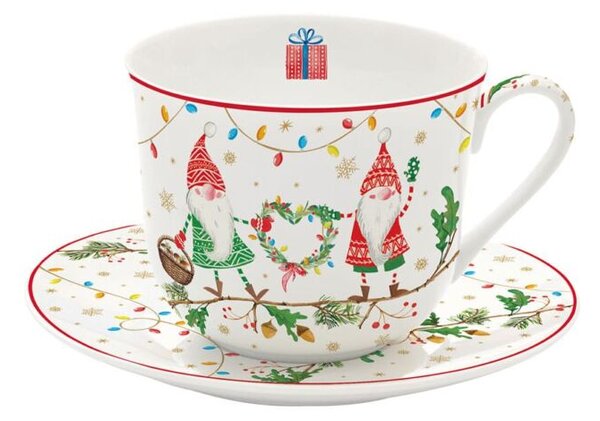 Karácsonyi Manós porcelán reggeliző csésze - 400ml - Ready for Christmas