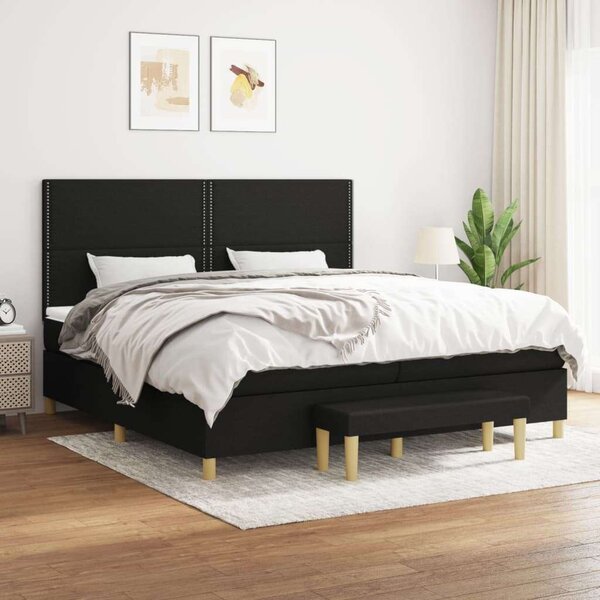 VidaXL 200x200 cm-es Ágy - Fekete Szövet