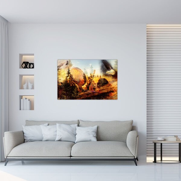 Kép - Sámán motívum (90x60 cm)