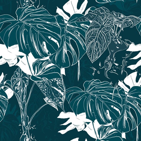 Tapéta trópusi monstera