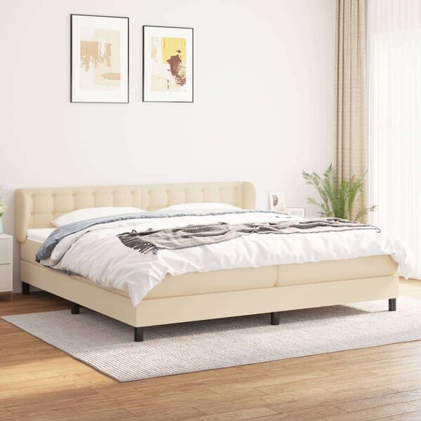VidaXL Krémszínű Ágy Matraccal - 200x200 cm