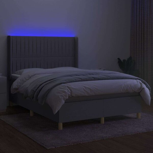 VidaXL LED-es Ágy - Rugós - 140x200 cm