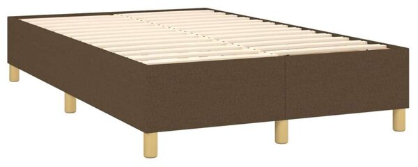 VidaXL barna szövet rugós és LED-es ágy matraccal 120 x 200 cm