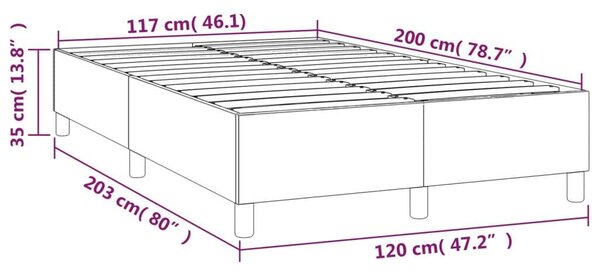 VidaXL Ágykeret - Szövet - 120x200 cm - Sötétbarna