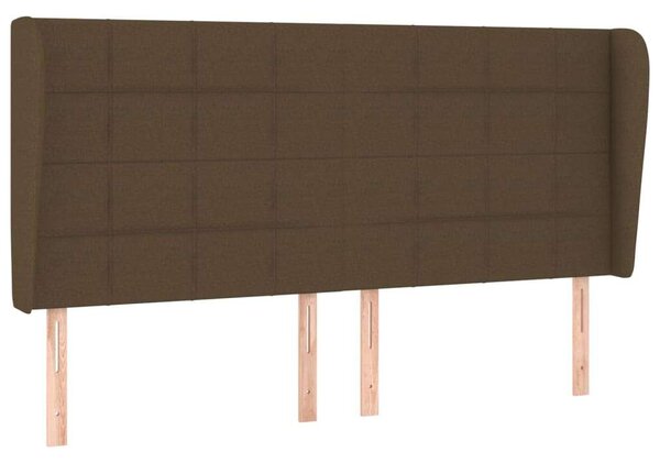VidaXL sötétbarna szövet fejtámla szárnyakkal 203x23x118/128 cm