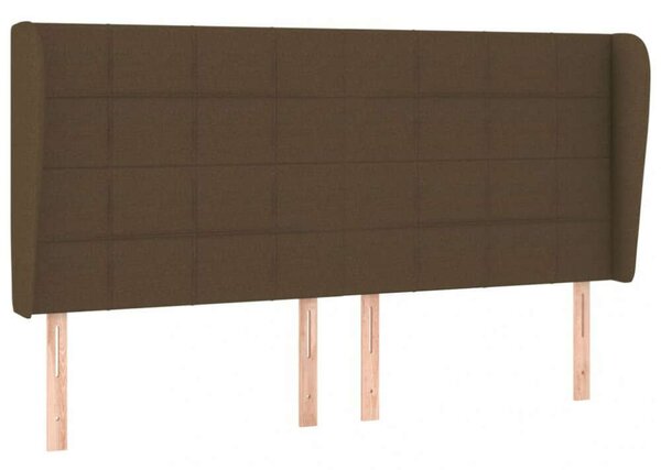 VidaXL sötétbarna szövet fejtámla szárnyakkal 203x23x118/128 cm