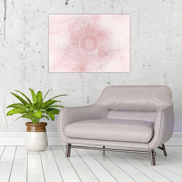 Kép - Rózsaszín mandala (70x50 cm)