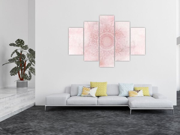 Kép - Rózsaszín mandala (150x105 cm)
