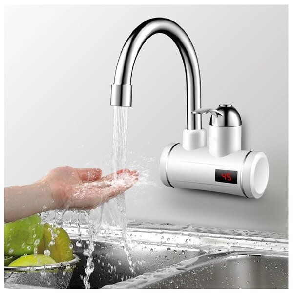 WATER+ Fali csatlakozós vízmelegítő csaptelep, LED-del