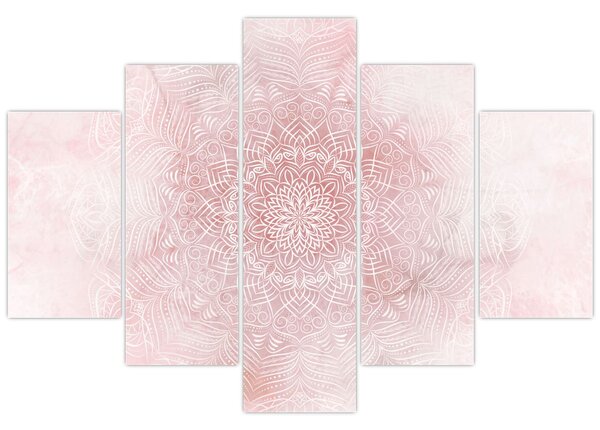 Kép - Rózsaszín mandala (150x105 cm)