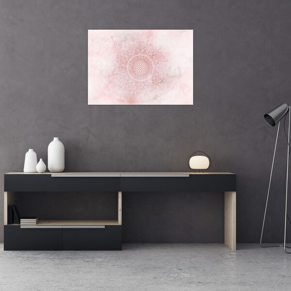 Kép - Rózsaszín mandala (70x50 cm)