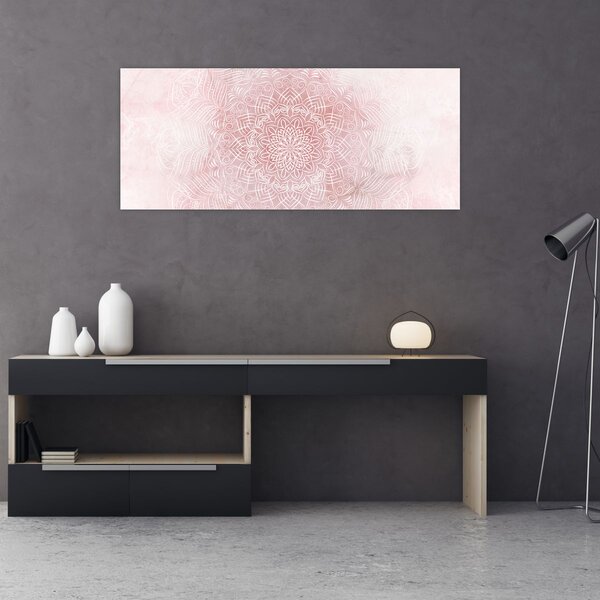 Kép - Rózsaszín mandala (120x50 cm)