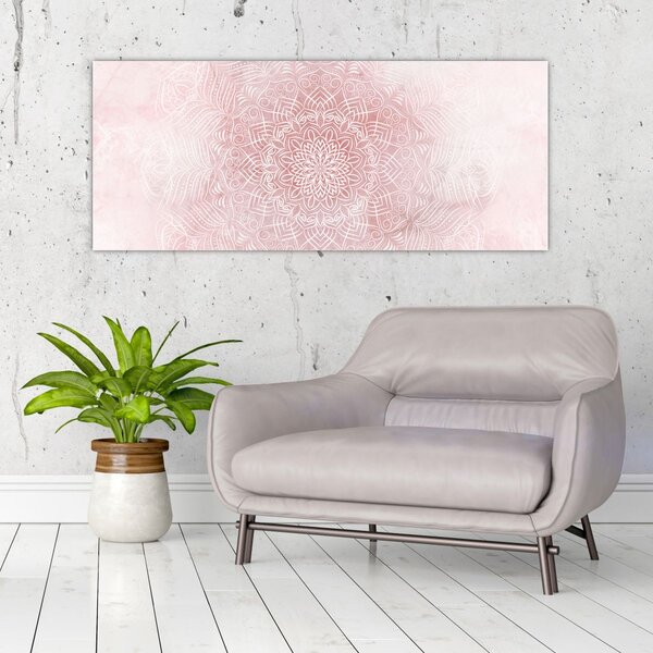 Kép - Rózsaszín mandala (120x50 cm)