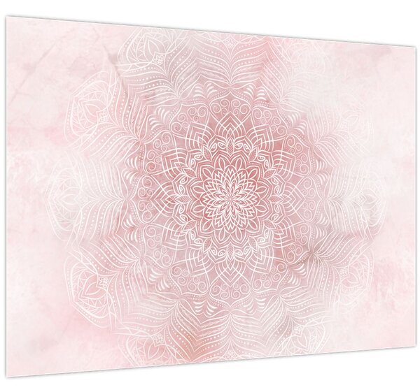 Kép - Rózsaszín mandala (70x50 cm)