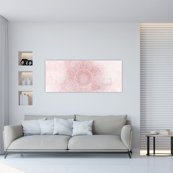 Kép - Rózsaszín mandala (120x50 cm)