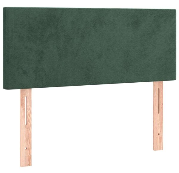 VidaXL Sötétzöld Bársony Ágy - 120x200 cm