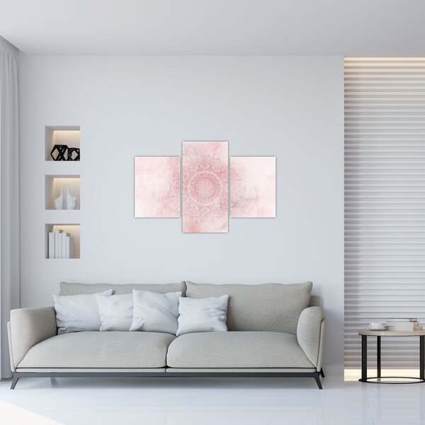 Kép - Rózsaszín mandala (90x60 cm)
