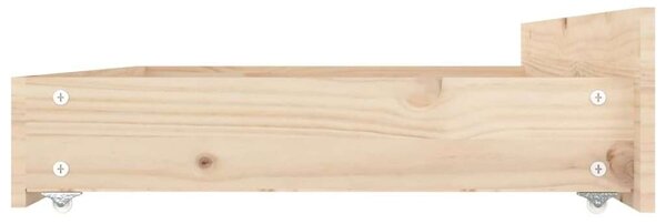 VidaXL Ágyneműtartó Fiók - 4 db - Tömör Fenyőfa - 95x57x18 cm