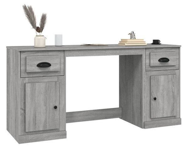 VidaXL Íróasztal Szekrényekkel - Sonoma Szürke Fa - 154,5cm