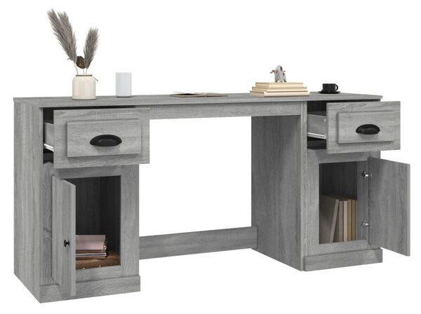 VidaXL Íróasztal Szekrényekkel - Sonoma Szürke Fa - 154,5cm