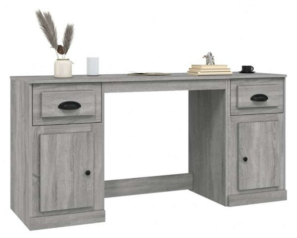 VidaXL Íróasztal Szekrényekkel - Sonoma Szürke Fa - 154,5cm
