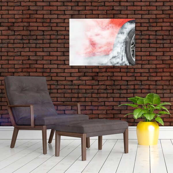 Üveg kép - Versenyautó (70x50 cm)