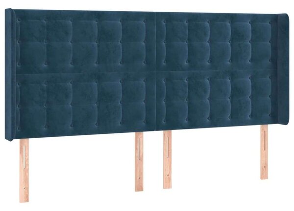 VidaXL LED-es Bársony Ágyfejtámla - Sötétkék - 183cm