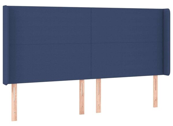 VidaXL Kék Szövet LED Ágyfejtámla - 163x16x118/128cm