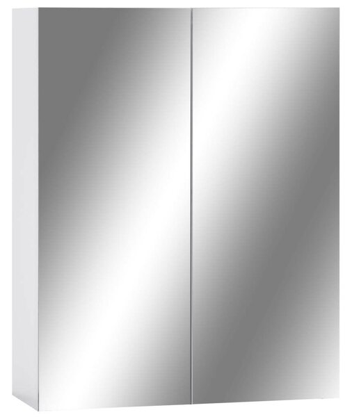 VidaXL Fürdőszobaszekrény - Tükör - Fehér - 60x15x75 cm