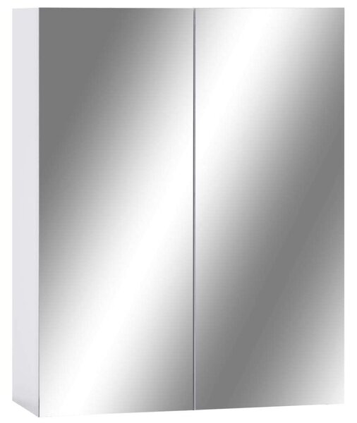 VidaXL Fürdőszobaszekrény - Tükör - Fehér - 60x15x75 cm