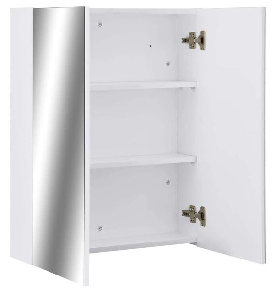 VidaXL Fürdőszobaszekrény - Tükör - Fehér - 60x15x75 cm
