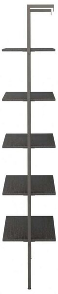 Létrapolc - 5 Polc - Fekete - 64x35x185 cm