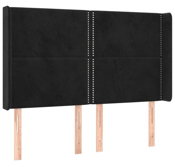 Bársony LED Fejtámla - Fekete - 147x16x118/128cm