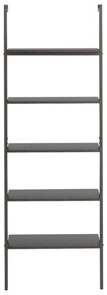 Létrapolc - 5 Polc - Fekete - 64x35x185 cm